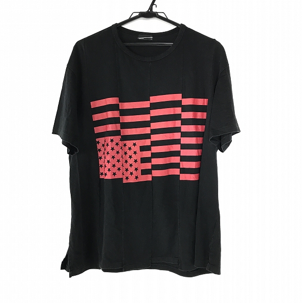 実際に弊社で買取させて頂いたLAD MUSICIAN/ラッドミュージシャン 16SS BIG T-SHIRT PERMANENT ROCKER/星条旗プリント 半袖Tシャツ 2116-731/42