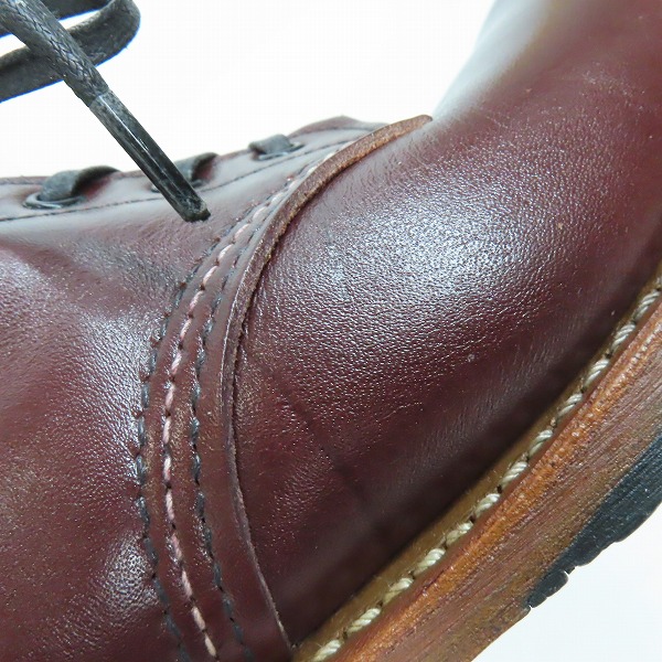実際に弊社で買取させて頂いたRED WING/レッドウィング BECKMAN/ベックマン ブーツ ブラックチェリー 9011/US9の画像 6枚目