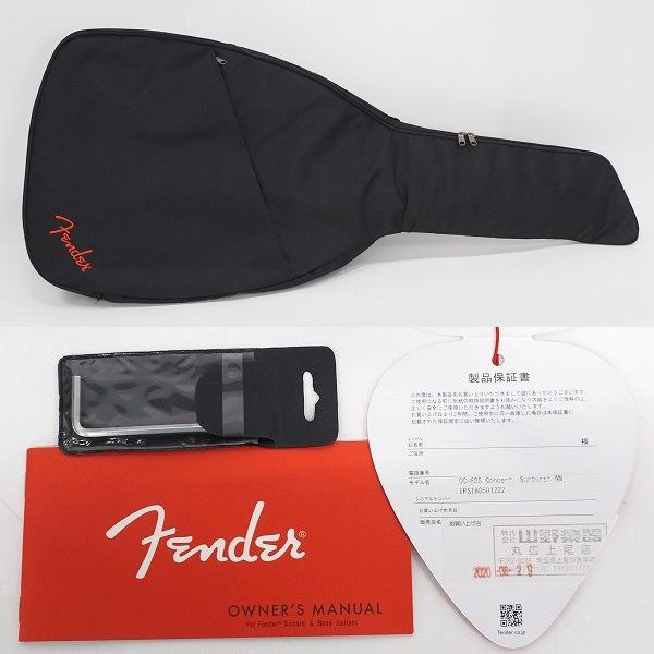 実際に弊社で買取させて頂いた★Fender/フェンダー  CC-60S/3TS Concert アコースティックギター/アコギ ソフトケース付の画像 9枚目