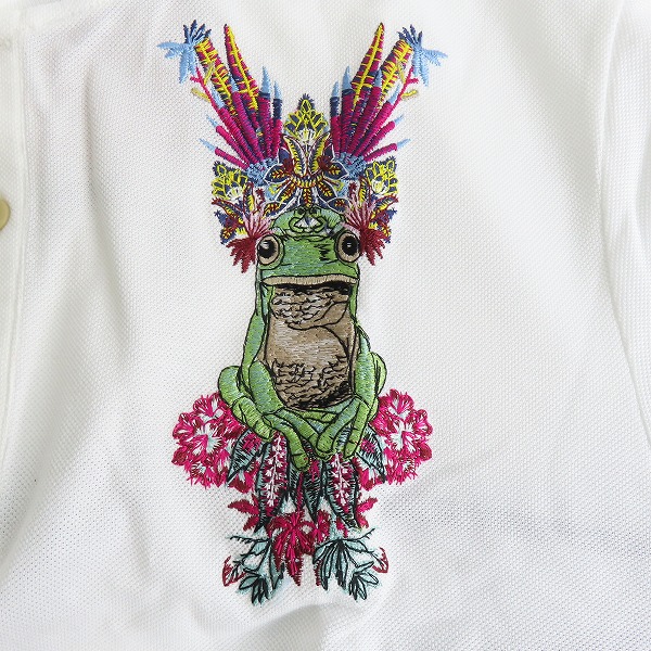 実際に弊社で買取させて頂いた【未使用】ETRO/エトロ 半袖ポロシャツ 胸元 カエル刺繍/3XLの画像 3枚目