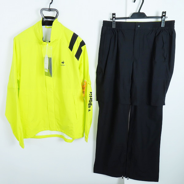 実際に弊社で買取させて頂いた【未使用】le coq sportif GOLF/ルコック スポルティフ ゴルフ 着脱式ストレッチ レインウェア 上下セット/LL