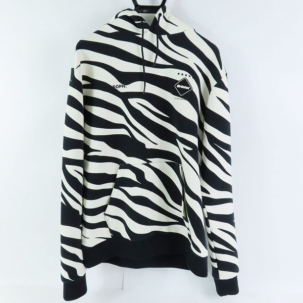 実際に弊社で買取させて頂いたF.C.Real Bristol/エフシーレアルブリストル 23AW TECH SWEAT TRAINING HOODIE テックスウェット ゼブラ柄 FCRB-232038/M