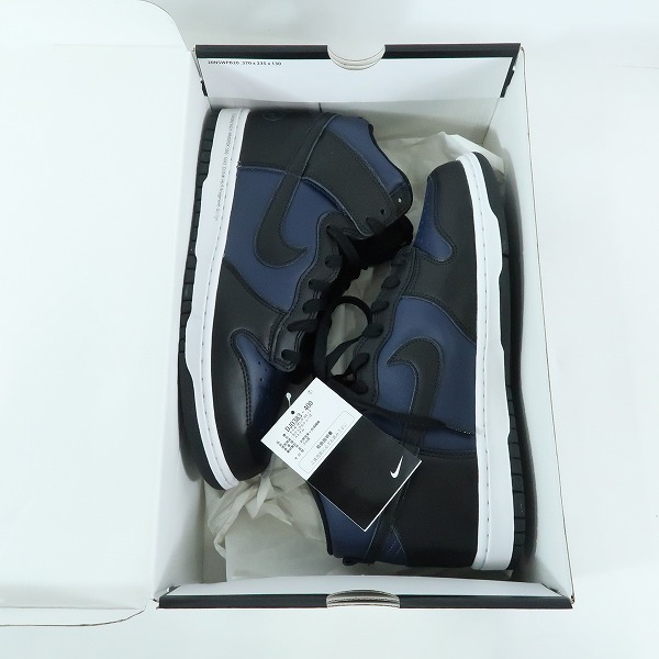 実際に弊社で買取させて頂いた【未使用】 NIKE×FRAGMENT DESIGN/ナイキ×フラグメントデザイン DUNK HI/ダンク ハイ ミッドナイトネイビー DJ0383-400/28.5の画像 7枚目