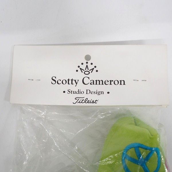 実際に弊社で買取させて頂いた【未開封】SCOTTY CAMERON/スコッティキャメロン Titleist PUTTER STUDIO ピースサイン グリーン パター用ヘッドカバーの画像 6枚目