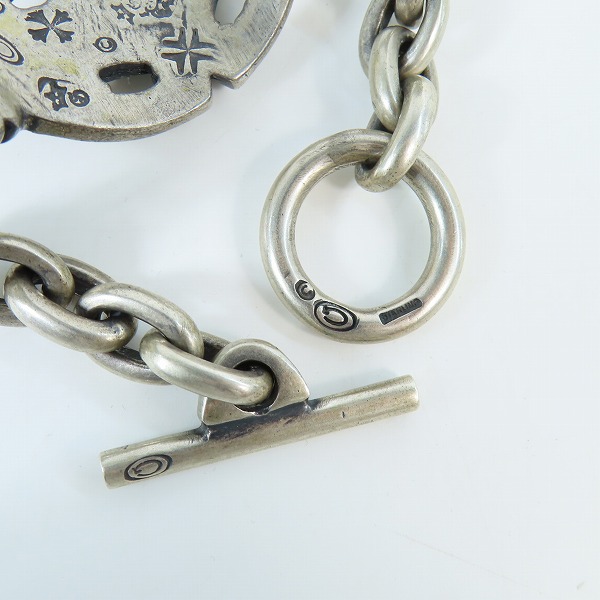 実際に弊社で買取させて頂いた【ギャラ付】GABOR/ガボール ガボラトリー ダブルクラウンスカルプテッドオーバルwスモールオーバルリンクブレスレットの画像 6枚目