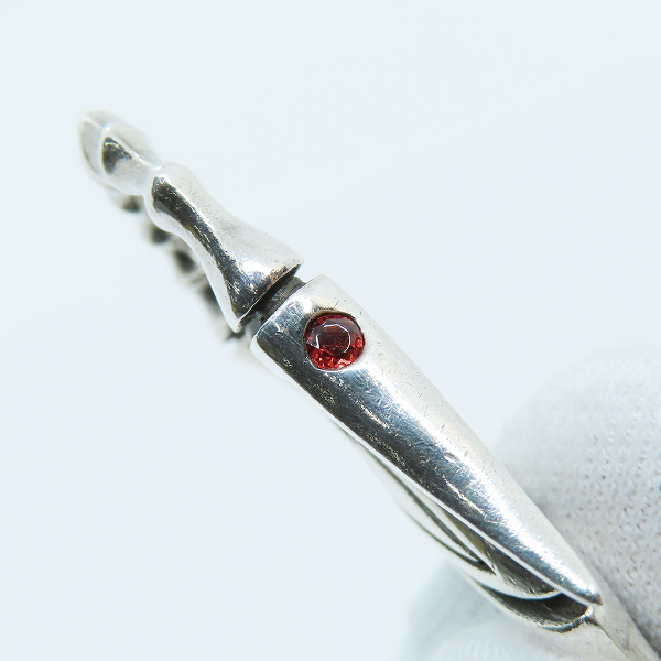 実際に弊社で買取させて頂いたSOUL FETISH/ソウルフェティッシュ シルバー ウォレットチェーン ガーネット付きの画像 6枚目