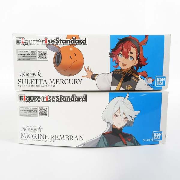 実際に弊社で買取させて頂いた【未組立】バンダイ ガンダム 水星の魔女 Figure-rise Standard スレッタ・マーキュリー/ミオリネ・レンブラン 2点セットの画像 3枚目