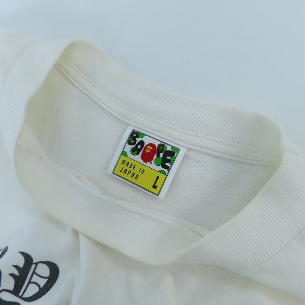 実際に弊社で買取させて頂いたCHROME HEARTS×A BATHING APE/クロムハーツ×アベイジングエイプ BABY MILO/マイロ プリントTシャツ/Lの画像 4枚目