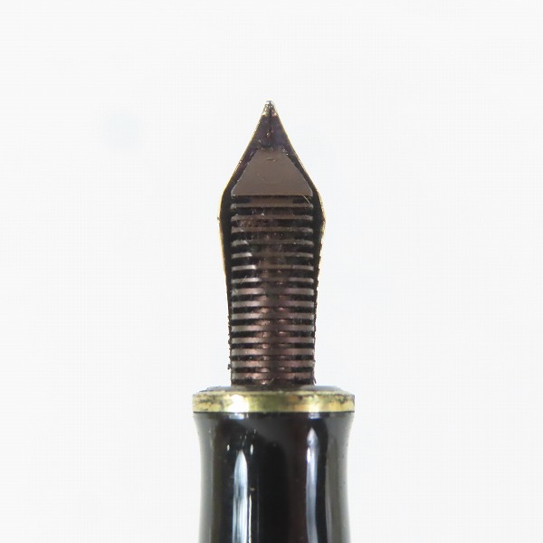 実際に弊社で買取させて頂いたPELIKAN/ペリカン スーべレーン グリーンストライプ キャップ式万年筆 ペン先14C-585の画像 6枚目