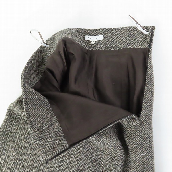 実際に弊社で買取させて頂いたCELINE/セリーヌ ツイード スカート/38の画像 3枚目