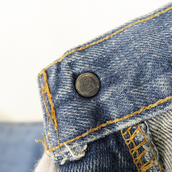 実際に弊社で買取させて頂いたLEVI'S/リーバイス ヴィンテージ 501 66前期 ボタン裏刻印6 スモールe  ボタンフライ デニムパンツの画像 7枚目