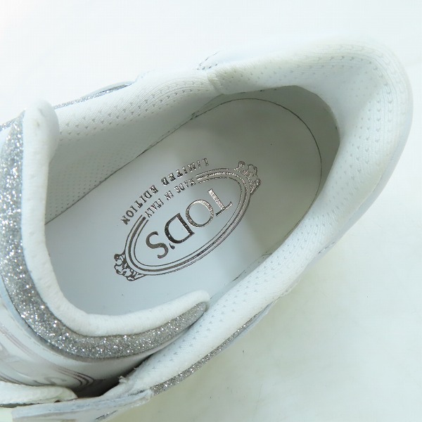 実際に弊社で買取させて頂いたTOD'S/トッズ レザー スニーカー グリッター加工/XXW31C0CU20OJL0906/36の画像 4枚目