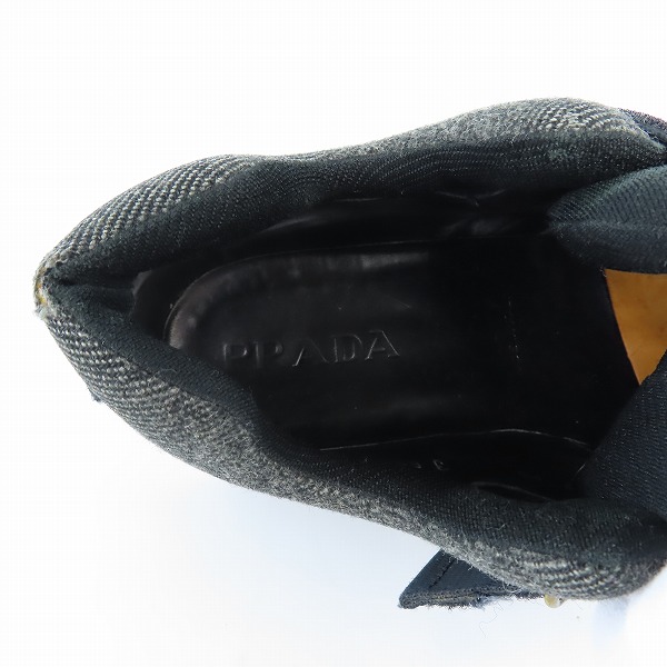 実際に弊社で買取させて頂いたPRADA/プラダ ベルクロ ビブラムソール スエードシューズ /7.5の画像 4枚目