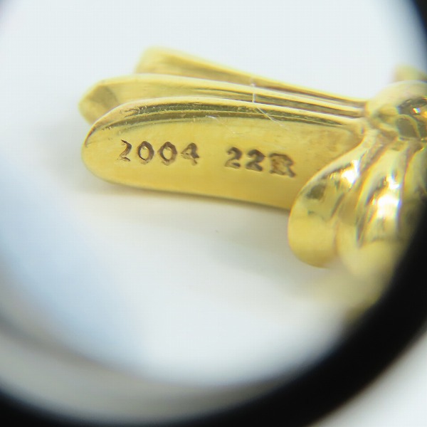 実際に弊社で買取させて頂いた【インボイス原本】CHROME HEARTS/クロムハーツ 22K BABY FAT/ベビーファットクロス チャーム ｗ/パヴェダイヤの画像 5枚目