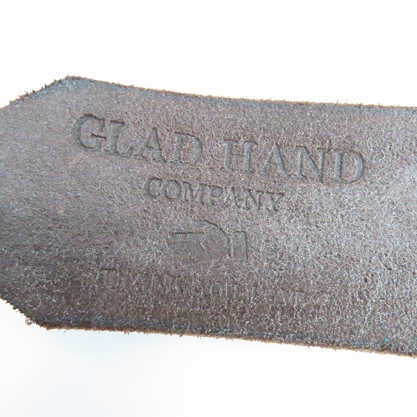 実際に弊社で買取させて頂いたGLAD HAND/グラッドハンド スタッズベルトHTC レザー オールドクロウ/32の画像 4枚目