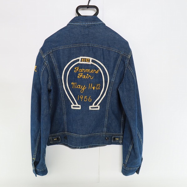 実際に弊社で買取させて頂いたLee/リー ヴィンテージ 50s中期 101-J 赤タグ デニムジャケット/40の画像 1枚目