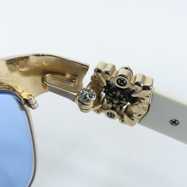 実際に弊社で買取させて頂いたA'rossvy/ロズヴィー サイド シルバー 925 ストーンデザイン サングラス/アイウェア 209251605の画像 5枚目