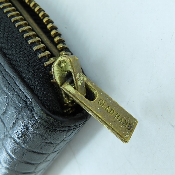 実際に弊社で買取させて頂いたGLADHAND×PORTER/グラッドハンド×ポーター BELONGINGS ZIP WALLET ラウンドジップ 長財布の画像 6枚目