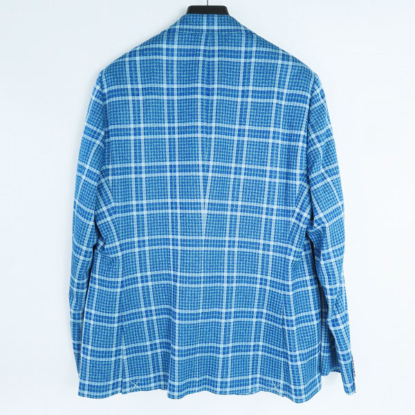 実際に弊社で買取させて頂いた【未使用】ETRO/エトロ チェック総柄 ブルー 1187Q-1100/56の画像 1枚目