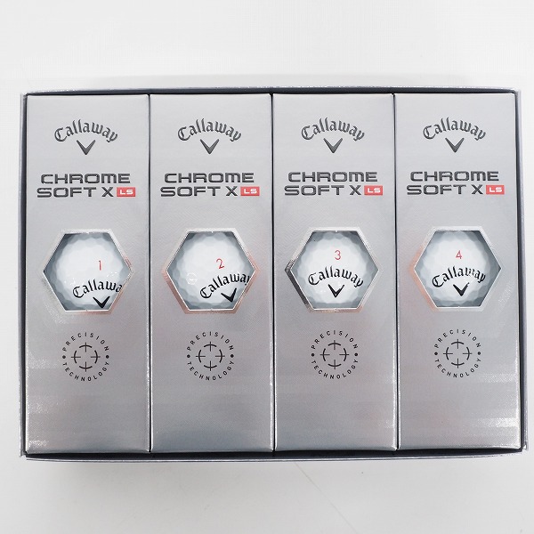実際に弊社で買取させて頂いた【未使用】Callaway/キャロウェイ CHROME SOFT X LS ゴルフボール ホワイト 1ダース