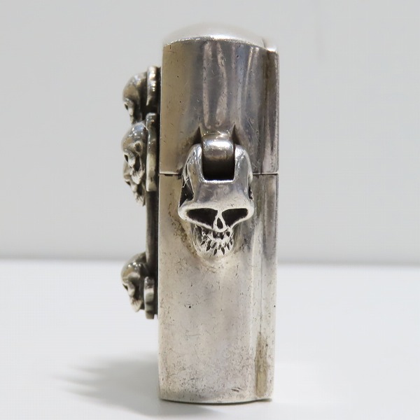 実際に弊社で買取させて頂いたSTANLEY GUESS/スタンリーゲス スカルヒンジ/スモールスカル/ガンズクロス ウッド インレイ ジッポライターケースの画像 2枚目