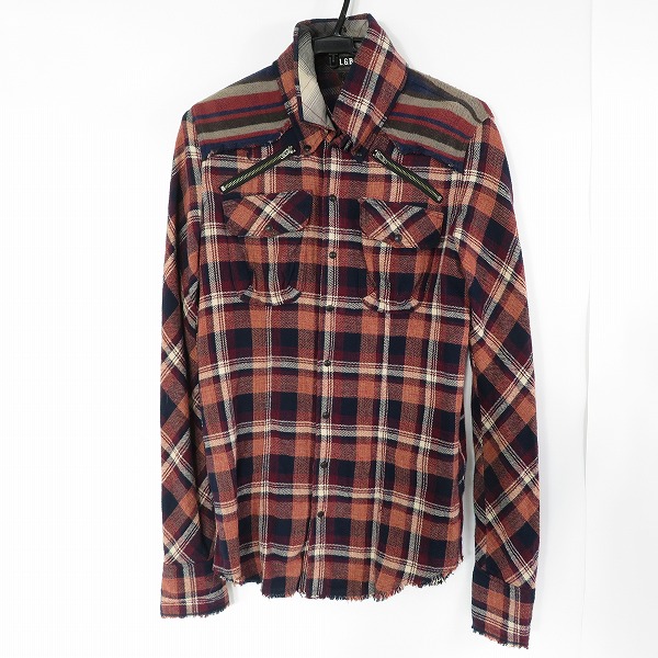 実際に弊社で買取させて頂いたLGB/ルグランブルー チェック柄 ロングシャツ SHIRT-G/M 1223C/1