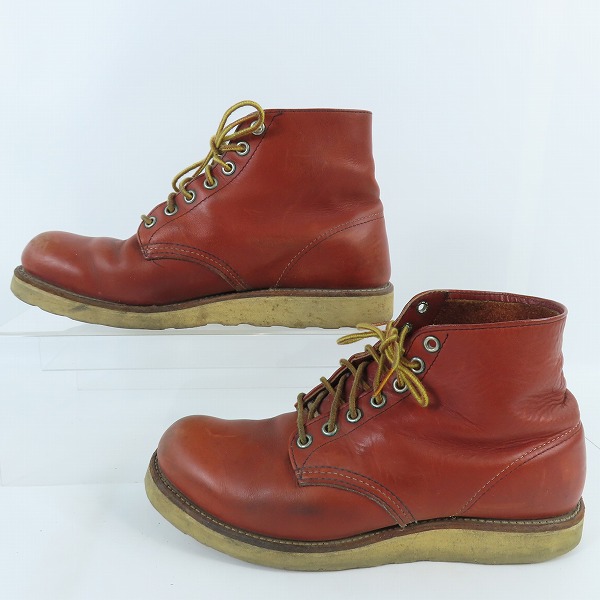 実際に弊社で買取させて頂いたRED WING/レッドウィング ブーツ レッドブラウン系 8166/8.5Dの画像 3枚目