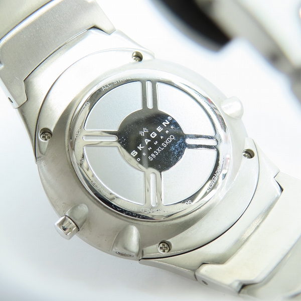 実際に弊社で買取させて頂いたSKAGEN DENMARK/スカーゲン SWISS MOVEMENT クォーツ 583XLSXDO【動作未確認】の画像 4枚目