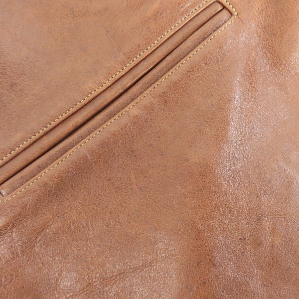 実際に弊社で買取させて頂いたLEVIS/リーバイス 世界限定500着 Menlo Cossack Jacket Albert Einstein model/アインシュタイン シープレザー ジャケット/Sの画像 7枚目