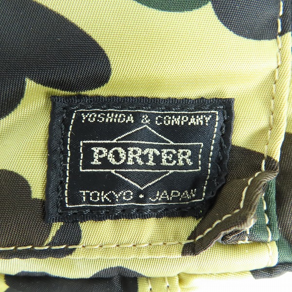 実際に弊社で買取させて頂いたPORTER×A BATHING APE/ポーター×エイプ TANKER/タンカー ショルダーバッグ 6933-482-100の画像 4枚目