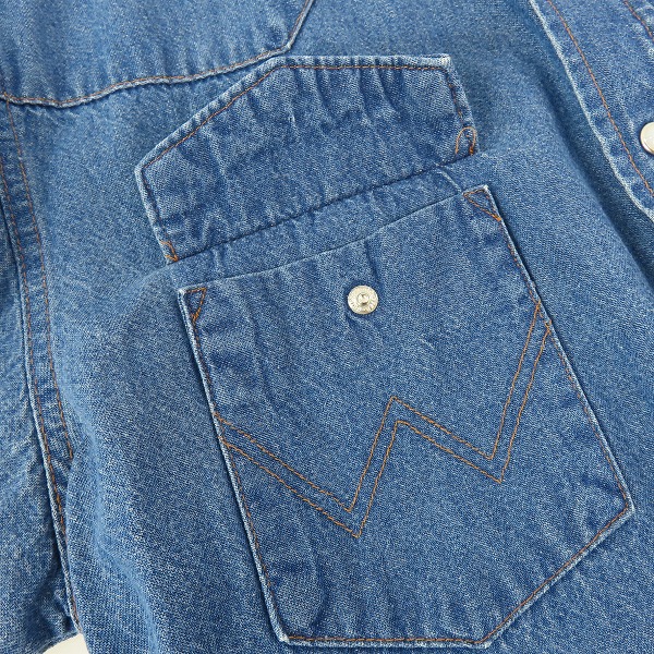 実際に弊社で買取させて頂いたWrangler/ラングラー 80s/ヴィンテージ デニム ウエスタンシャツ の画像 6枚目