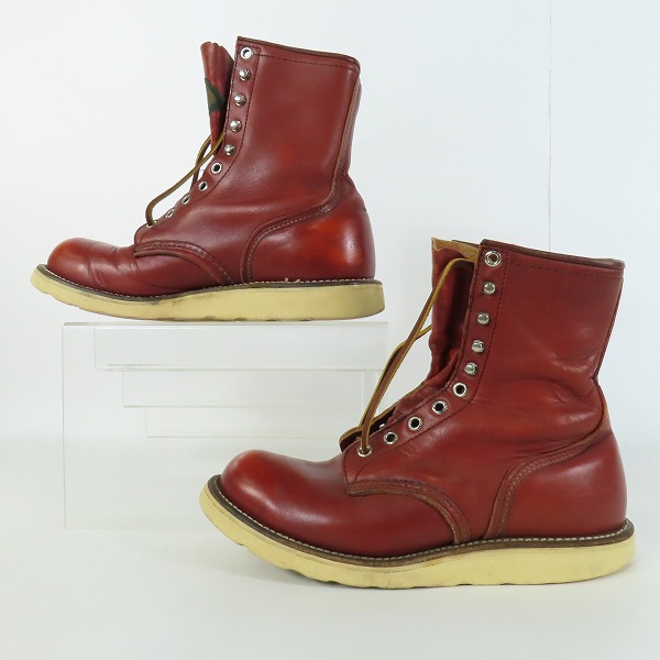 実際に弊社で買取させて頂いたRED WING/レッドウィング 半円犬タグ プレーントゥ ワークブーツ 6.5Dの画像 3枚目