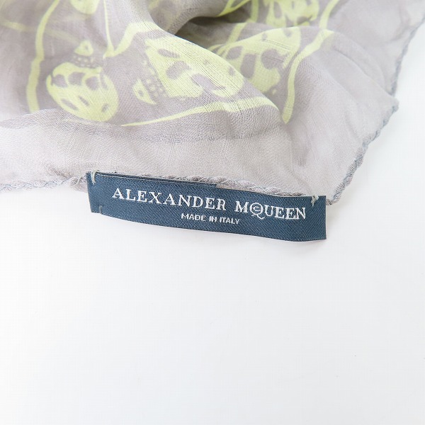 実際に弊社で買取させて頂いたAlexander McQueen/アレキサンダー・マックイーン スカル柄 スカーフ/ストールの画像 1枚目