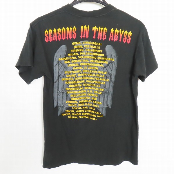 実際に弊社で買取させて頂いたslayer/スレイヤー 90S SEASONS IN THE ABYSS ヴィンテージ/ビンテージ  バンドTシャツ Mの画像 1枚目