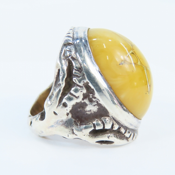 実際に弊社で買取させて頂いたALEX STREETER/アレックスストリーター エンジェルハートリング 17年限定 k18スター パウダーバルティックアンバー/9.5号の画像 4枚目