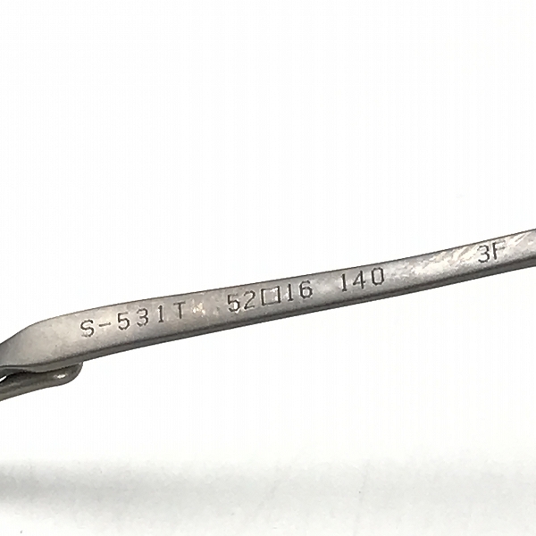 実際に弊社で買取させて頂いた999.9/フォーナインズ チタン 度入り 眼鏡/メガネフレーム/サングラス/アイウェア S-531Tの画像 5枚目