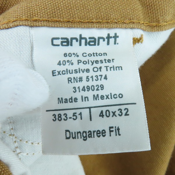 実際に弊社で買取させて頂いたCarhartt/カーハート ペインターパンツ 383-51 40×32の画像 4枚目