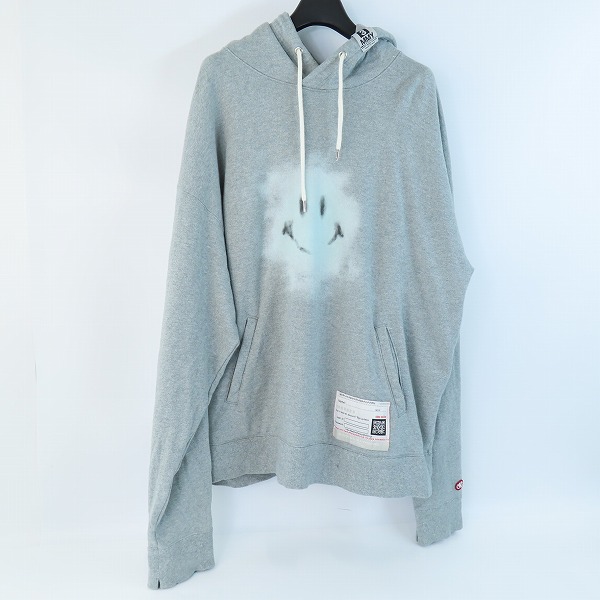 実際に弊社で買取させて頂いたMaisonMIHARA YASUHIRO/メゾンミハラヤスヒロ SMILY FACE HOODIE/プリント プルオーバーパーカー A12HD672/48