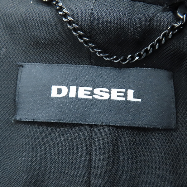 実際に弊社で買取させて頂いたDIESEL/ディーゼル 袖切替 コート Lの画像 2枚目