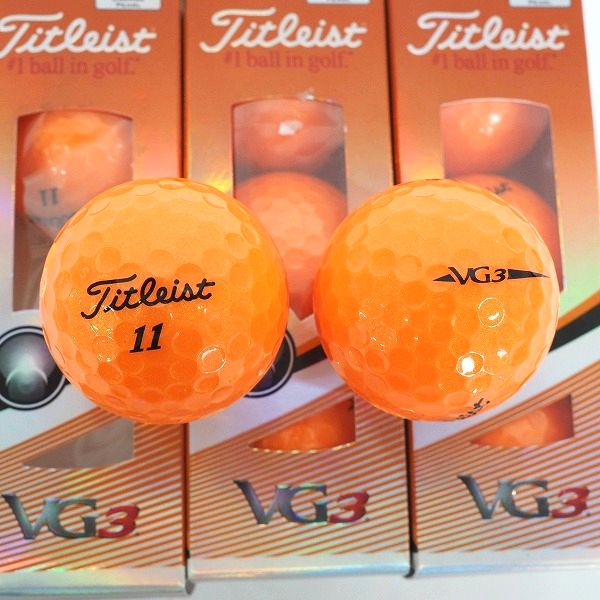 実際に弊社で買取させて頂いた 【未使用】Titleist/タイトリスト VG3 ゴルフボール ORANGE PEARL/オレンジパール 計1ダース の画像 2枚目