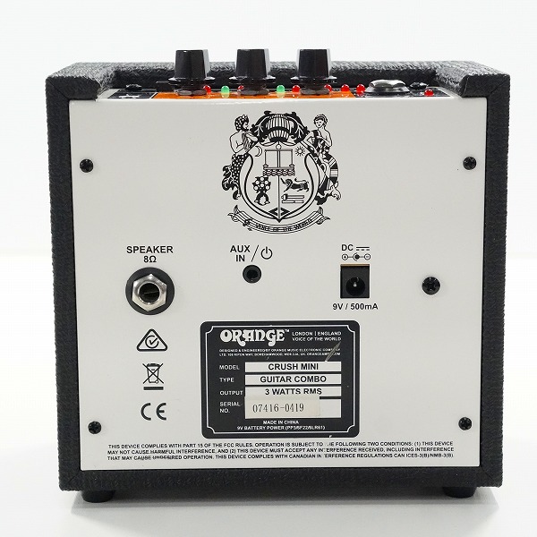 実際に弊社で買取させて頂いたORANGE/オレンジ CRUSH MINI ミニ ギターアンプ コンボアンプ 動作確認済みの画像 3枚目