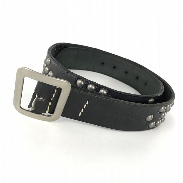 実際に弊社で買取させて頂いたSUGAR CANE/シュガーケーン スタッズ レザーベルト ブラック/34