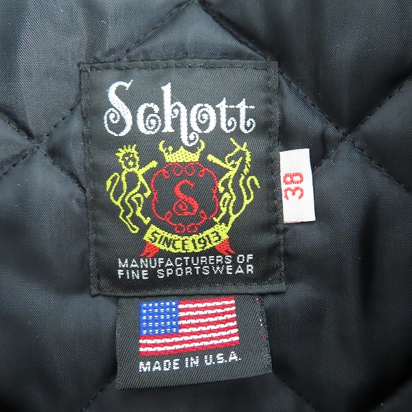 実際に弊社で買取させて頂いたSCHOTT/ショット 613US ONE STAR/ワンスター ダブルライダースジャケット 7007/38の画像 2枚目