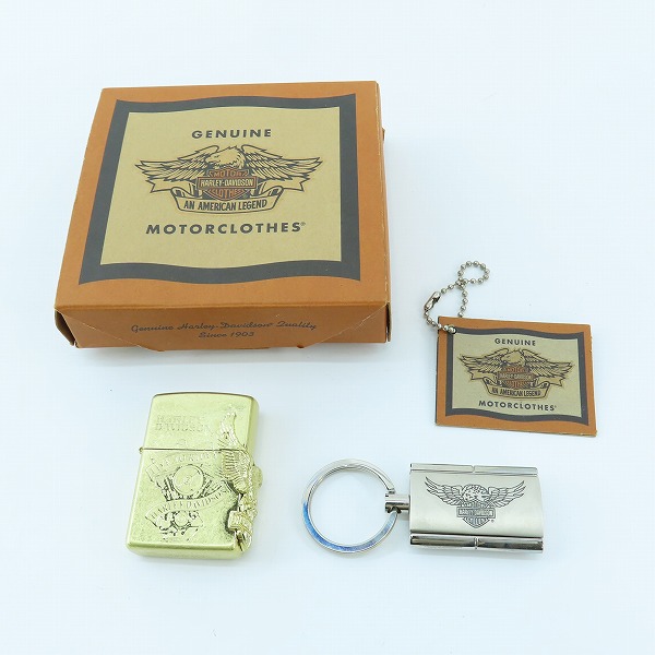 実際に弊社で買取させて頂いたZIPPO/ジッポー HARLEY DAVIDSON/ハーレーダビッドソン サイドメタル LIVE TO RIDE キーホルダー付 1996年製の画像 8枚目