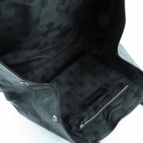 実際に弊社で買取させて頂いたCHROME HEARTS/クロムハーツ TOTE W/SNP 3CMTRY PTCHS レザートートバッグの画像 3枚目