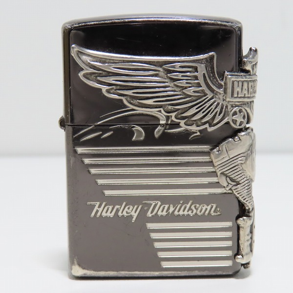 実際に弊社で買取させて頂いたZIPPO/ジッポー HARLEY DAVIDSON/ハーレーダビッドソン サイドメタル HDP-25/21年製
