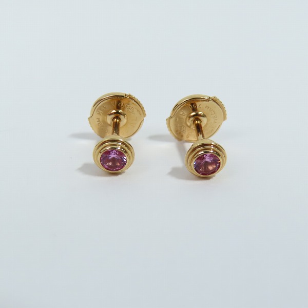 実際に弊社で買取させて頂いた【ギャラ付き】Cartier/カルティエ D'AMOUR EARRINGS/ダムール イヤリング/ピアス AU750/K18PG×ピンクサファイア B8043400の画像 1枚目