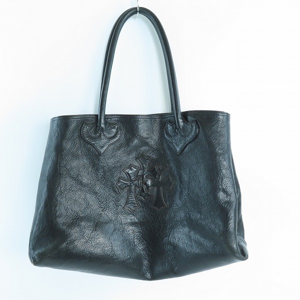実際に弊社で買取させて頂いたCHROME HEARTS/クロムハーツ TOTE W/SNP 3CMTRY PTCHS レザートートバッグ