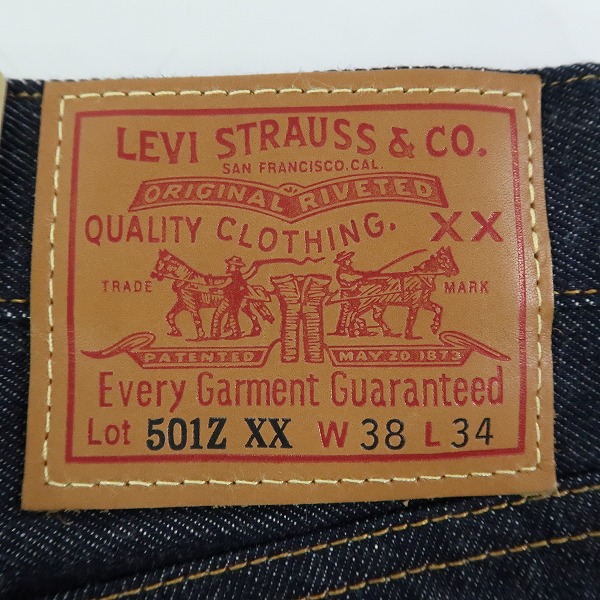 実際に弊社で買取させて頂いた【未使用】LEVI'S/リーバイス 501ZXX 1954年モデル ビッグE デニムパンツ/ジーンズ 50154-0110/W38L34の画像 2枚目