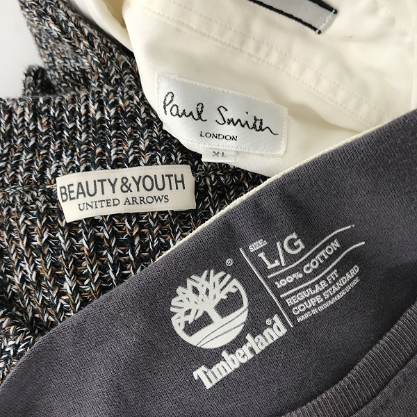 実際に弊社で買取させて頂いた【おまとめ】ポールスミス/ティンバーランド/ユナイテッドアローズ 等 Tシャツ/ニット/シャツ 他
